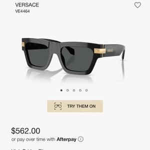 Brand new Versace sunglasses unisex!! In black and gold!